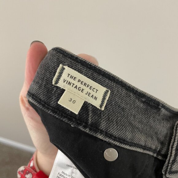 Madewell The Perfect Vintage Jean in Cosner Wash Knee Rip Edition Size 30 - Picture 4 of 7